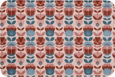 Badmat 90x60 cm - Antislip - Vintage - Motief - Kleurrijk - Badmatten voor badkamer - Badkamermat - Douchemat - Badkamer mat