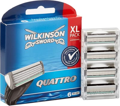 Scherpe 4-in-1 Scheermesjes voor Heren - 6 Stuks