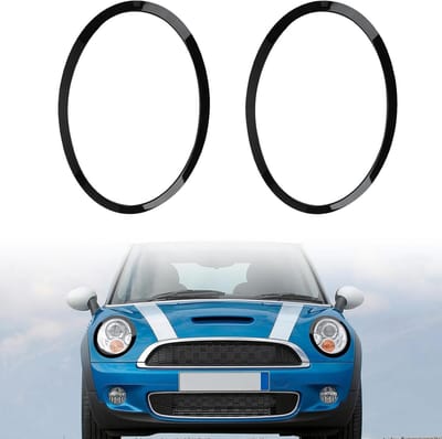 Mini-koplamp sierringen - Autokoplamp hoezen - Koplampafdekstrips - Zwart - BMW sticker - Accessoires auto - Vervangingsonderdelen auto