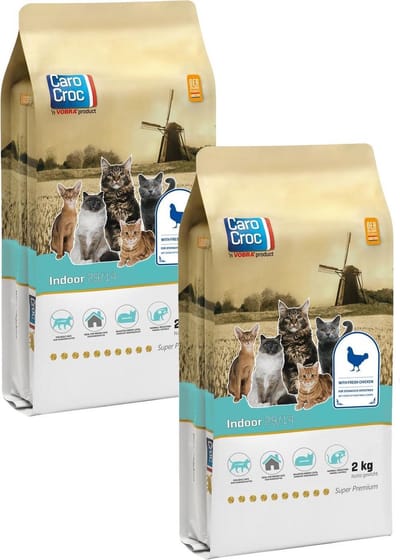 Carocroc Indoor 29/14 - Kattenvoer - 2 x 2 kg