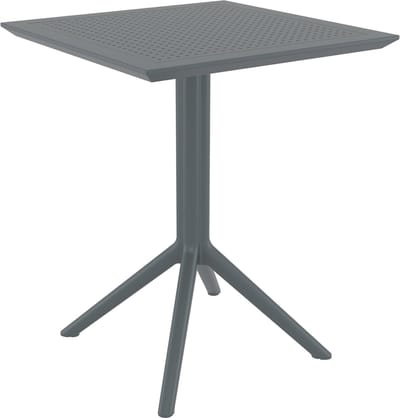 CLP Sky klaptafel - Inklapbare tafel - Rond of vierkant - Tuintafel - Voor binnen en buiten - UV-bestendig - Weerbestendig donkergrijs vierkant