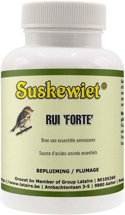 Suskewiet Rui Forte 1 - 75g - supplement voor vogels - bron van essentiële aminozuren, ideaal in de rui, voor de bepluiming