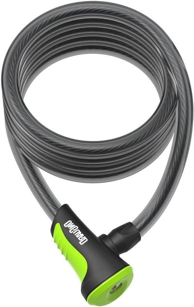 Kabel Fietsslot - Spiraalkabel Sluiting - Fiets Beveiligen - Veerloos Sluitingssysteem - 180 cm - Groen