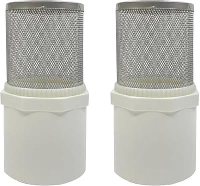Twee stuks tuinslangfilter, 50mm PVC gaasfilter, hoge druk waterfilter kit voor tuinslangen, waterfilter voor reinigingsapparatuur en PVC buizen