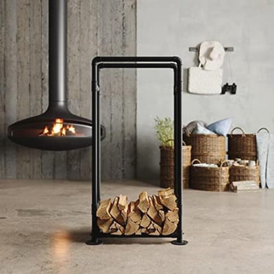 Brandhoutrek binnen | Stevige houtopslag | Industrieel design | Stacking aid voor binnen | Haardaccessoires
