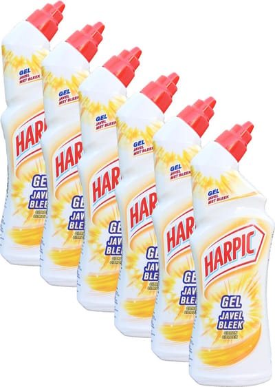 6 x Harpic toiletreiniger bleek javel - citroengeur - 6 x 750 ml