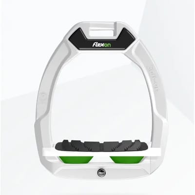 Veiligheidsstijgbeugels met hellende grip Wit/Wit/Groen Flex-On Safe-On