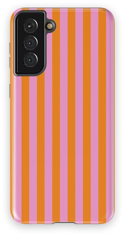 DripCase Gestreept Hoesje Samsung Galaxy S21 Plus | Backcover met Mag | Stripes Motief | Trendy Case Samsung Galaxy S21 Plus met Strepen Bubble Beam
