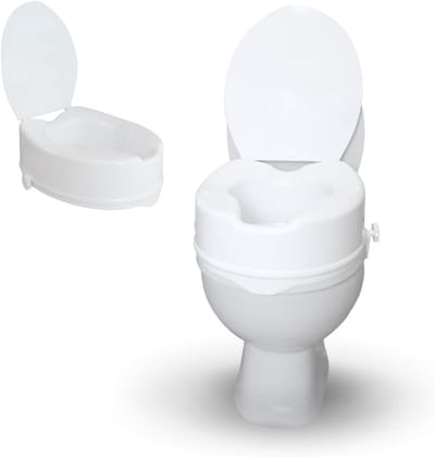 Toiletverhoger 14 cm | Met deksel | Verstelbare hoogte | Ergonomisch ontwerp