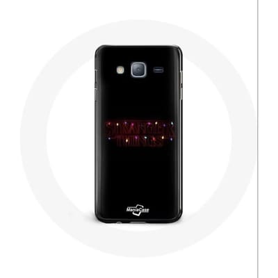 Coque pour Samsung Galaxy J3 2016 Stranger Things Affiche Logo Joyeux noël