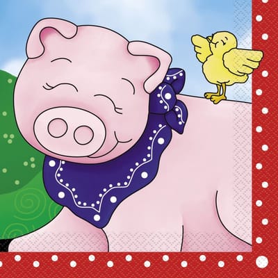 16 Farm Friends servetten