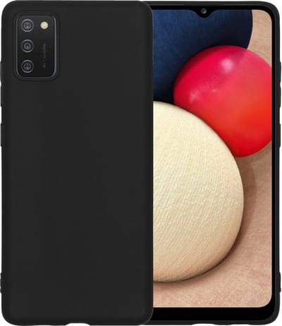 Hoesje - Geschikt voor Samsung Galaxy A03s - Sterk & Shockproof - Hoes Cover - Siliconen Case - Telefoonhoesjes - Zwart