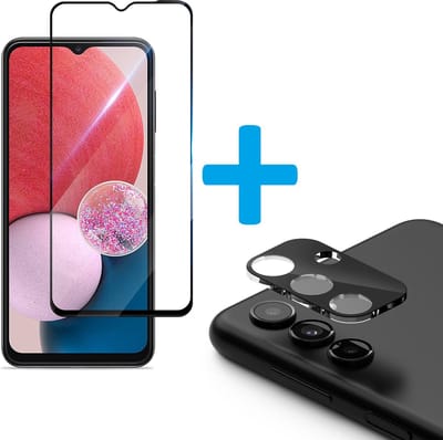 Volledige Dekking Scherm Tempered Glass Screen Protector + Camera lens Beschermer Geschikt voor: Samsung Galaxy A13 5G A136