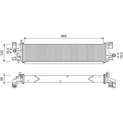 Lage-temperatuurRadiator, laadluchtRadiator VALEO 701249
