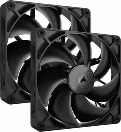 Corsair iCUE LINK RX140 PWM Fan Twin Starter Kit - Ventilatorhuis - 2-pack - 140mm - 95.7 cfm - 1700 rpm - 10 - 36 dBA - 4-pin PWM - zwart