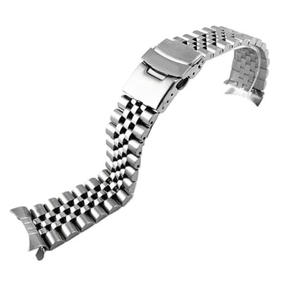 Gloednieuwe massief roestvrijstalen horlogeband Geschikt voor vervanging van de Jubilee-bandgesp - 22 mm zilver