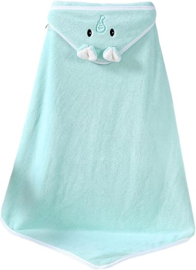 Babybadcape met capuchon - pasgeboren babybadhanddoek - kinderhanddoek met capuchon - babybadhanddoek - babyhanddoek/kinderhanddoek - 0-5 jaar -105*105cm-Groen
