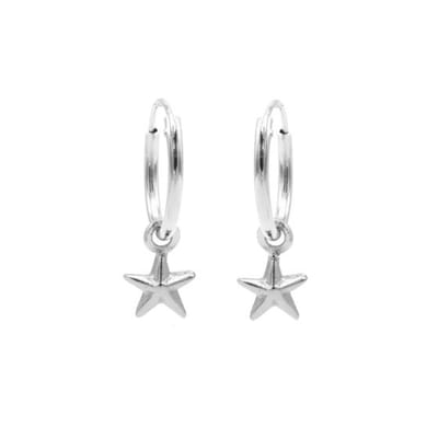 Karma Hoops Oorbel Symbols Polestar zilverplated M2873