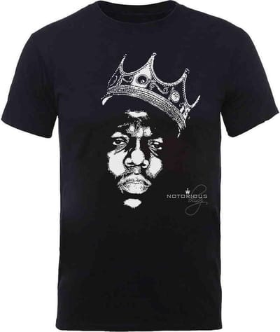 Biggie Smalls - Crown Face Heren T-shirt - S - Zwart