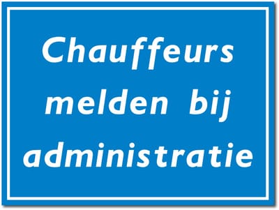Chauffeurs administratie bord - Aluminium - 30 x 40 cm