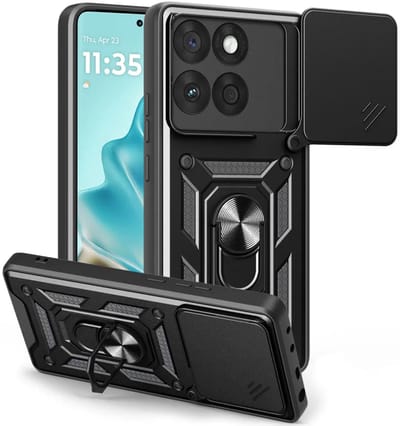 Hoesje geschikt voor Motorola Edge 60 / Edge 60 Fusion - Techsuit Camshield Back Cover - Zwart
