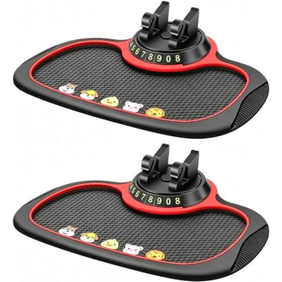 3 in 1 multifunctionele auto antislipmat autotelefoonhouder autokentekenplaathouder antislip dashboard telefoonhouder