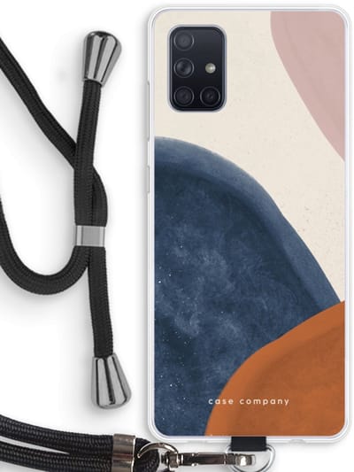 Case Company® - Hoesje met koord geschikt voor Samsung Galaxy A71 hoesje met Koord - Geo #1 - Telefoonhoesje met Zwart Koord - Bescherming aan alle Kanten en Over de Schermrand