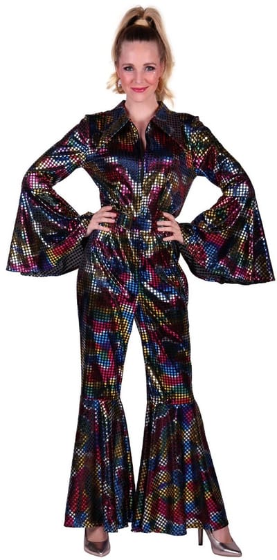 Catsuit disco dame zwart | Disco '80/'90 | Maat XL