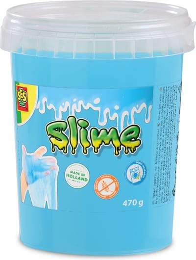 SES Creative – Slime blauw glitter - Slijm in glitter blauwe kleur - Speelgoed - Spelen met slijm – Glutenvrij – Veilig voor kinderen - 470 gram