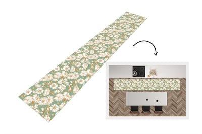 Keukenloper - Loper keuken - Bloem - Art nouveau - Design - 300x50 cm - Keukenloper vinyl