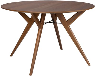 Zuiver IJver Eettafel Rond 120 cm Hout Walnoot - Bruin