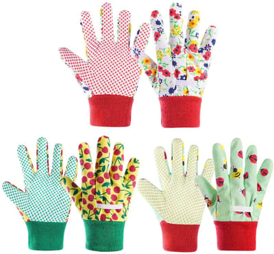 Dailygoody - Kindertuinwerkhandschoenen - Set van 3 - Antislip - Geschikt voor 3-6 jaar en 7-9 jaar - Tuinieren - Kinderen - Kleuterschool