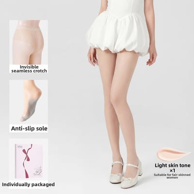 Bas d'été Kave 0D Nude Respirants Ultra-Fins Sans Couture Contrôle Ventre Collants Taille Haute Bas Anti-Fil Peau Beauté Bas One Size beige