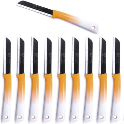 Solingen Schilmesje Duits Rvs Geel/Wit - 19,5 cm. met beschermhoes - 10 stuks