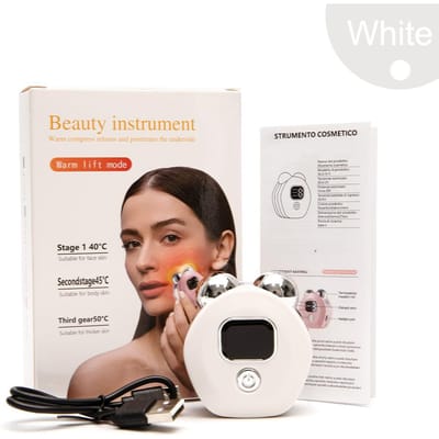 EMS Gezichtsmassagers Gezichtsliftend en Verstevigend Apparaat Anti Rimpel Dubbele Kin en Nek Massage Tool Gezichtsverzorging Massage Tools wit