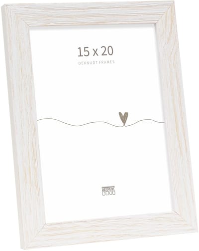 Deknudt Frames fotolijst S68VF1 - verweerd hout - wit - foto 15x20 cm