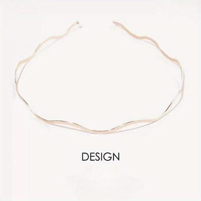 1 Stuk Metalen Golven Dun Haar Hoepel Goud Zilver Dames Haarband Eenvoudig Praktisch Pony Hoofdband Mode Haaraccessoires goud