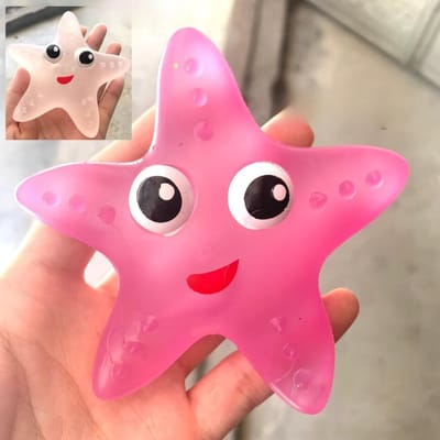Maltose Schattige Kleurveranderende Zeester Knijpspeeltje Anti Stress Ventielbal Langzame Terugslag Verlicht Stress Speelgoed Volwassen Cadeau pink