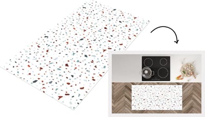 Keukenloper - Loper keuken - Terrazzo - Abstract - Patroon - 120x60 cm - Keukenloper vinyl