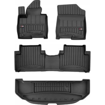 Frogum ProLine Luxe Voordeelset - Premium Automatenset + Kofferbakmat - Geschikt voor KIA Sorento IV Hybrid (vanaf 2020) - 7-persoons - XL - Zwart