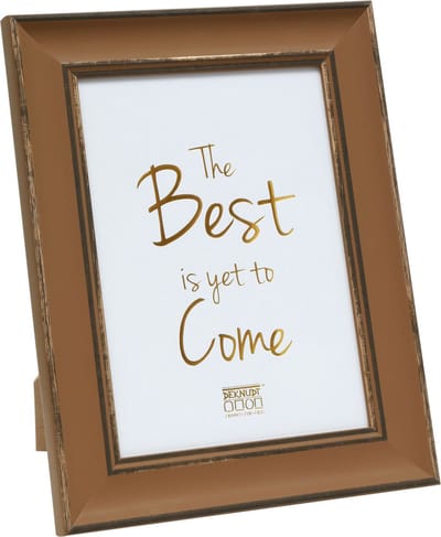 Deknudt Frames fotolijst S46XF3 - bruin met zwarte randen - 10x15 cm