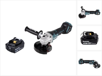 Makita DGA 517 F1 accu haakse slijper 18 V 125 mm borstelloos + 1x oplaadbare accu 3.0 Ah - zonder lader