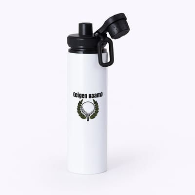 Hacebo® - golfbal met eigen naam waterfles met draaidop zwart - Golf - golfers - leuk cadeau voor iemand die houdt van golfen - cadeau - kado - water fles - 850ML