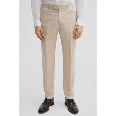 Combinatiepantalon Melwin, beige geruit