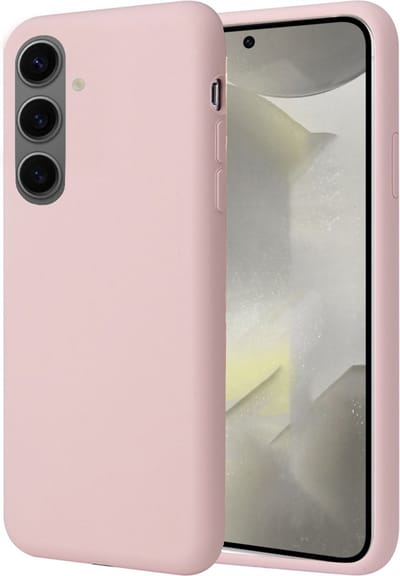 Geschikt voor Samsung Galaxy S24 - Hoesje - Suède Back Cover Case Rose