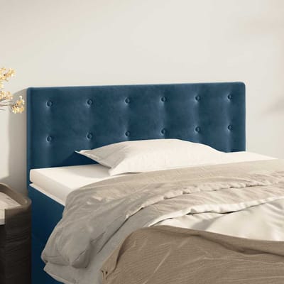 vidaXL - Hoofdbord - 80x5x78/88 - cm - fluweel - donkerblauw