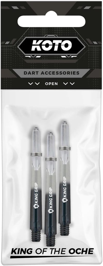 KOTO King Grip Colors Black Clear - Dart Shafts Short