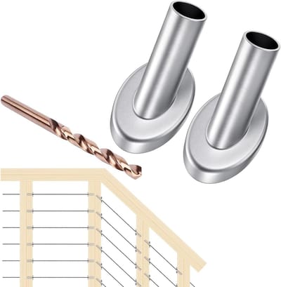 Roestvrij Staal Hoek Beschermers - Kabel Railing Fittingen - Terrassen Bouwen - Patent Ontwerp - 40 Stuks - Zilverkleurig
