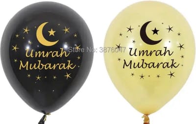 Akyol - umrah - umrah mubarek ballonnen - 10 Stuks - Party Feest Ballonnen - Versiering - ballonnen umrah - umrah
