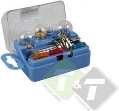 H1 Lampset - 8 delig - H1 55Watt - 12Volt P14 - 5S - 21W-12V - 21/5W-12V - 5W-12V T10 - 5W - 12V - zekeringen van 10 - 15 - 30 Ampere
